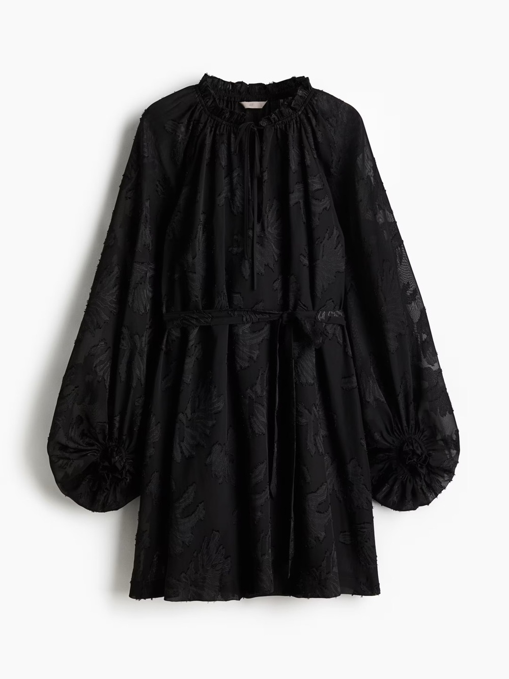 NWT H&M Black Jacquard-Weave Dress